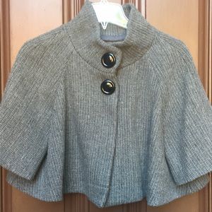 Wool blend gray shawl/shrug